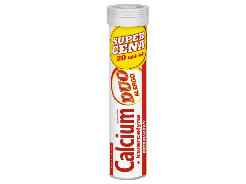 CALCIUM DUO ALERGO + Kwercetyna tabletki na alergię, tabletki musujące, 20 tabl.