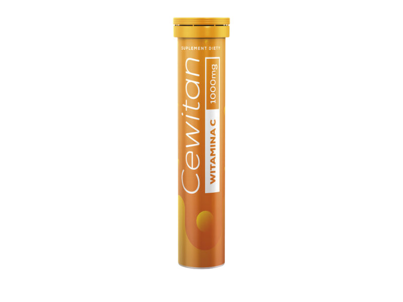 CEWITAN witamina C, tabletki musujące, 1000 mg, 24 tabl.