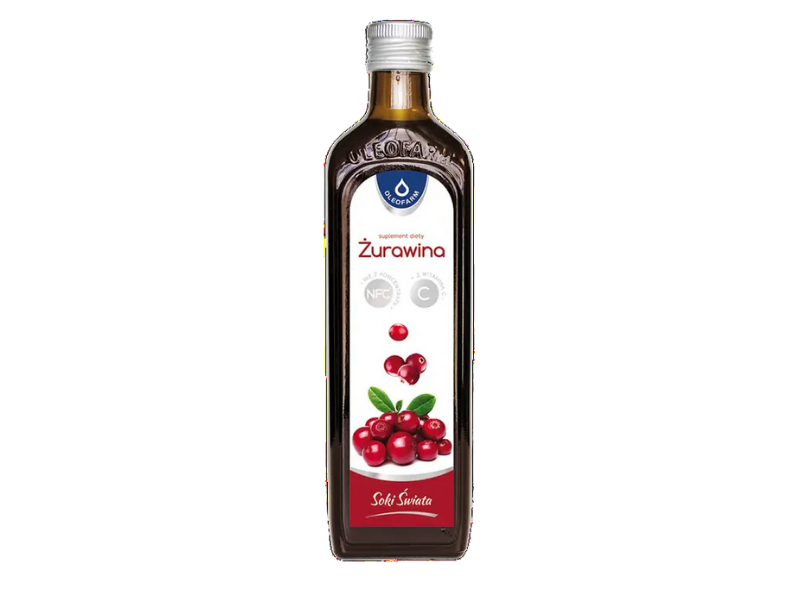 Żurawina, sok z żurawiny z witaminą C, 490 ml