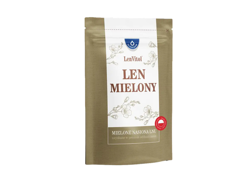 OLEOFARM Len mielony odtłuszczony Lenvitol +, proszek, 200 g