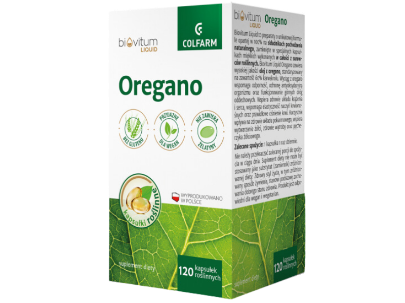 Colfarm Biovitum Liquid Oregano, kapsułki, 120 kaps.