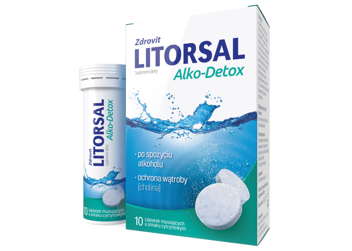 ZDROVIT Litorsal Alko Detox, tabletki musujące, 10 tabl.