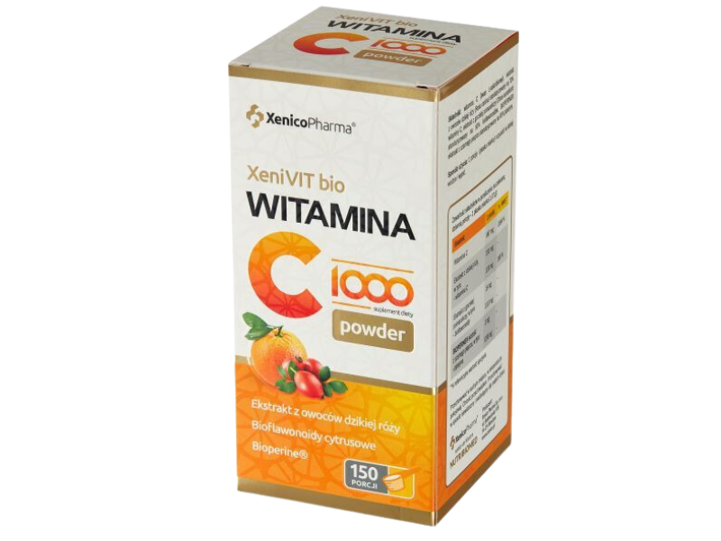 XeniVIT bio Witamina C 1000 Powder naturalna witamina, proszek, 150 porcji