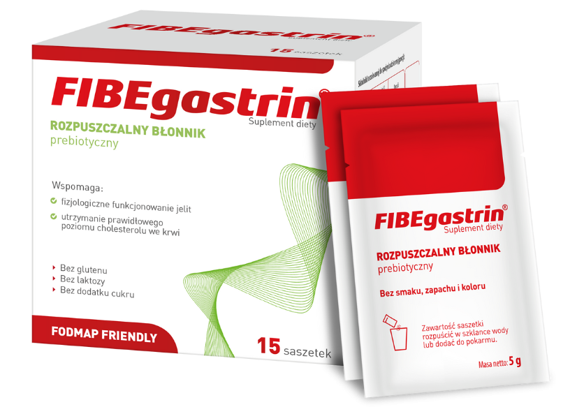 Fibegastrin rozpuszczalny błonnik prebiotyczny, proszek, 15 sasz.