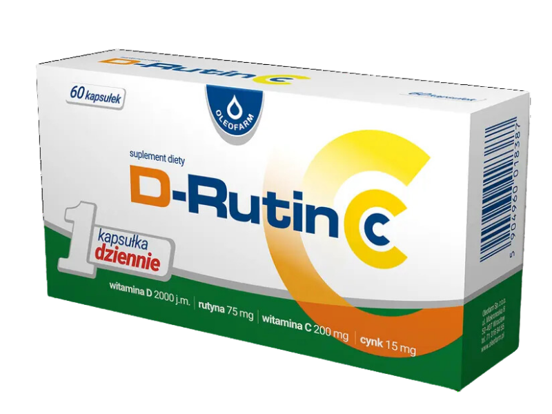 Oleofarm D-Rutin CC, kapsułki, 60 kaps.