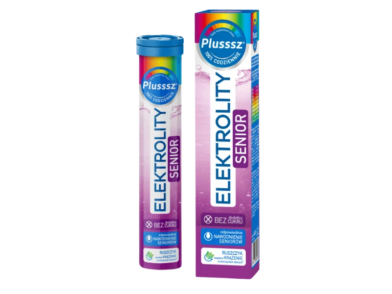 Polski Lek Plusssz Elektrolity Senior100%, tabletki musujące, 24 tabl.
