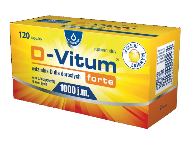 D-Vitum forte, kapsułki, 25 µg, 60 kaps.