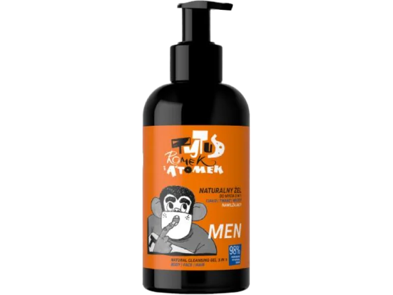 4ORGANIC Men Nawilżający żel do mycia 3w1 TYTUS ROMEK I A’TOMEK, 200 ml