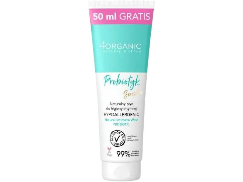 4ORGANIC Płyn do higieny intymnej Probiotyk Sensitive, 250 ml