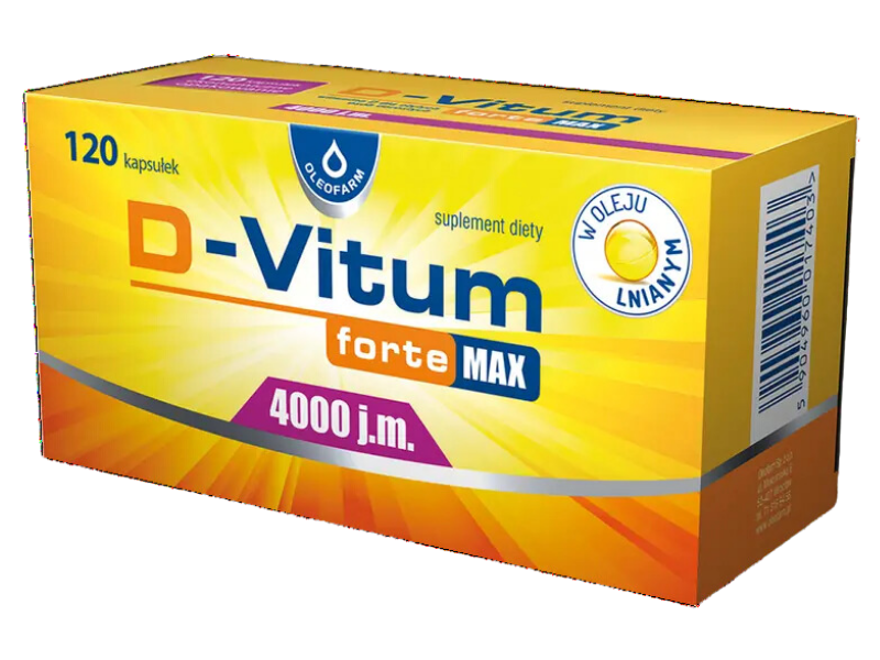 D-Vitum forte Max, kapsułki, 4000 j.m., 150 kaps.