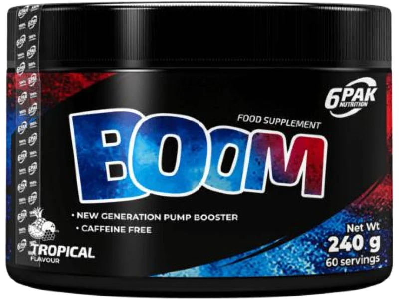 6pak Nutrition Boom smak tropikalny, proszek, 240 g