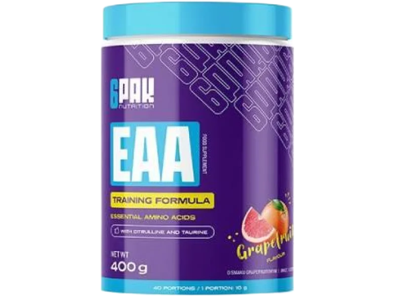 6Pak Nutrition EAA smak grejpfrutowym, proszek, 400 g