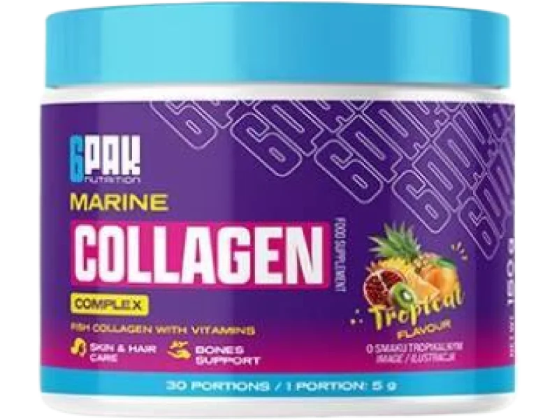 6PAK Nutrition Marine Collagen Complex smak owoców tropikalnych, proszek, 150 g