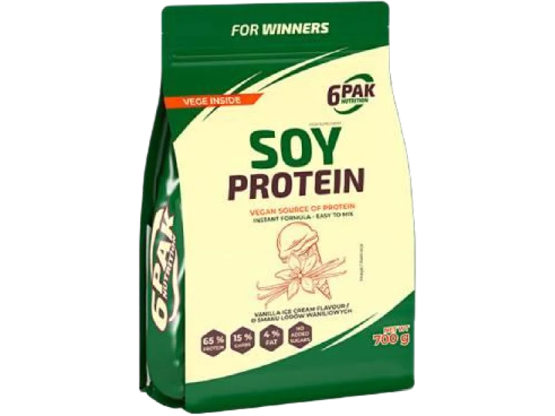 6Pak Nutrition Soy Protein o smaku lodów waniliowych, proszek, 700 g