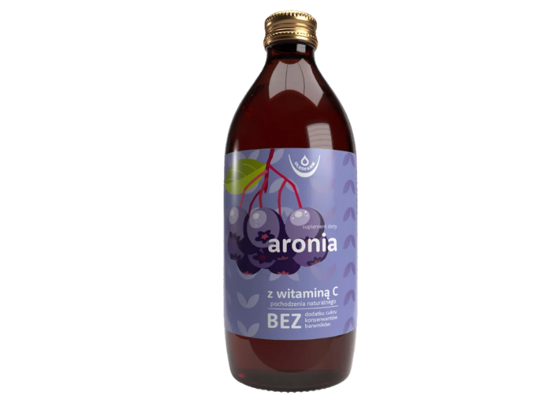 Aronia, sok z owoców aronii z naturalną witaminą C, 500 ml