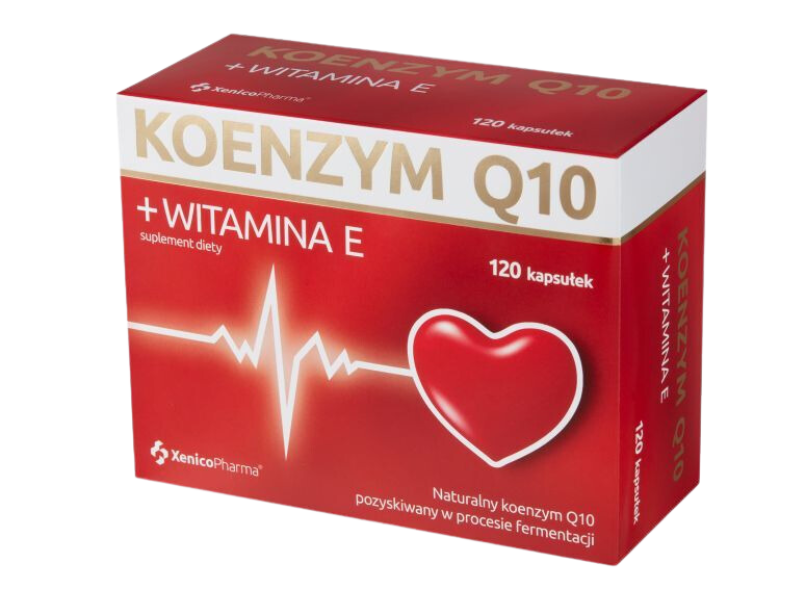 Naturalny Koenzym Q10 + Witamina E, kapsułki, 120 kaps.
