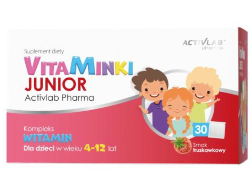 ACTIVLAB VitaMinki Junior smak truskawkowy, saszetki, 30 saszetki