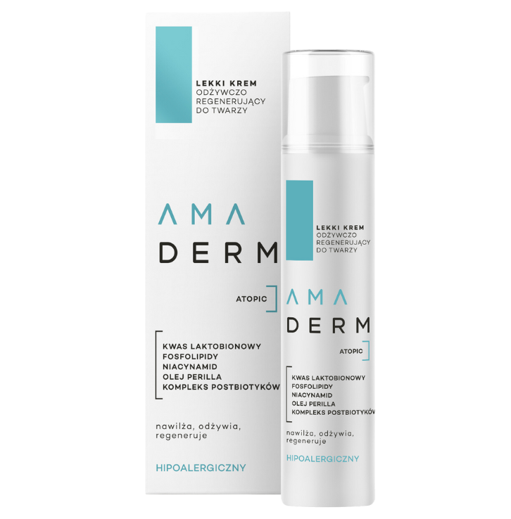 AMADERM ATOPIC lekki krem odżywczo-regenerujący do twarzy, 50 ml