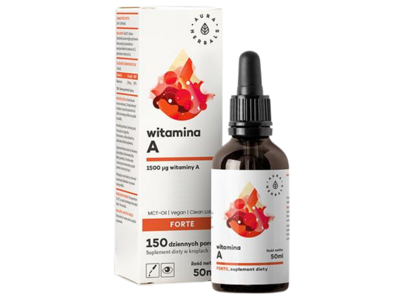 AURA HERBALS Witamina A Forte MCT-Oil, krople, 50 ml