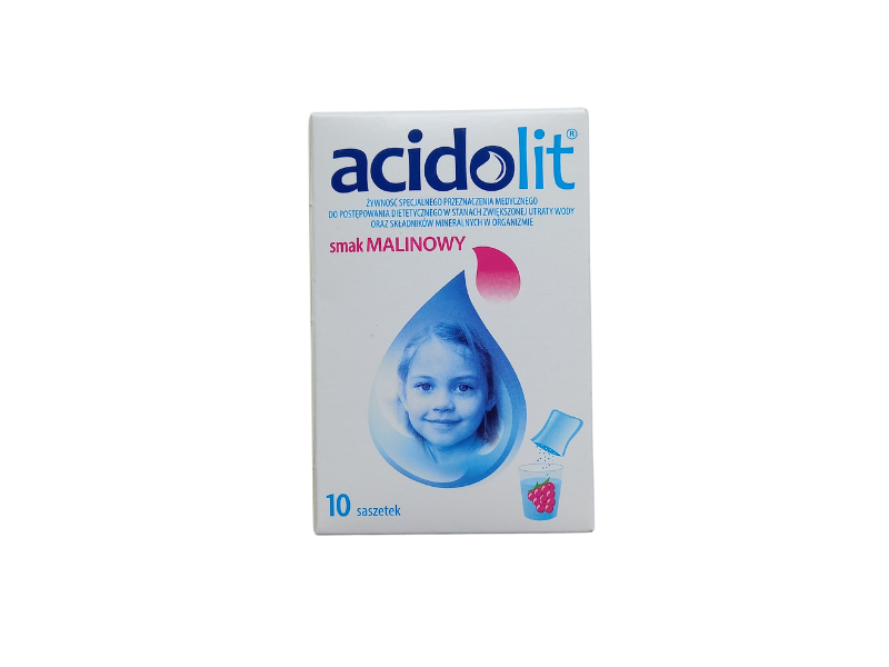Acidolit, smak malinowy, proszek, 10 sasz.