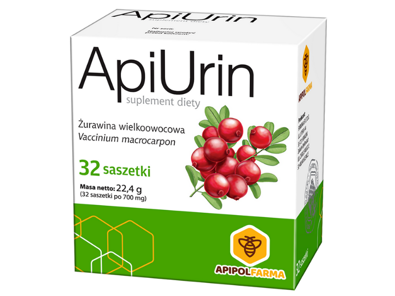 ApiUrin żurawina wielkoowocowa, saszetki, 32 sasz.