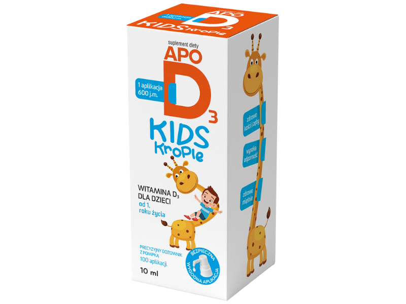 ApoD3 Kids, krople, 600 j.m., 10 ml