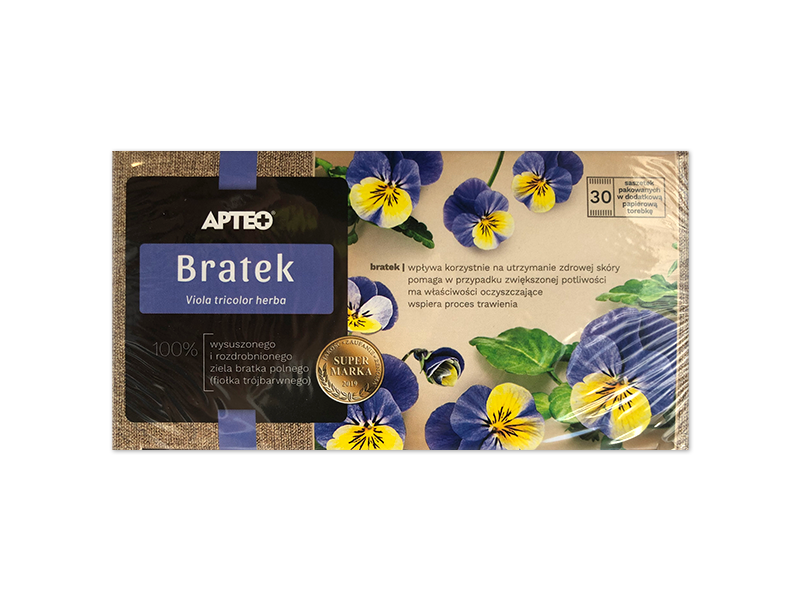 Apteo Bratek, zioła do zaparzania, 30 sasz.