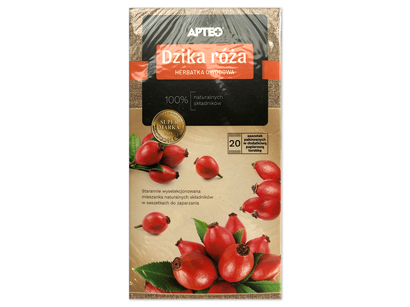 Apteo Dzika róża, zioła do zaparzania, 20 szt.
