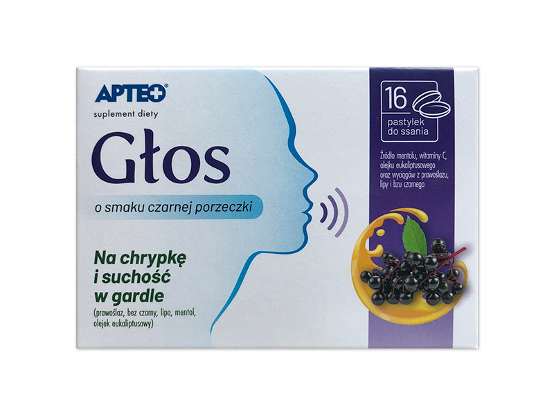 Apteo Głos, pastylki do ssania, 16 szt.
