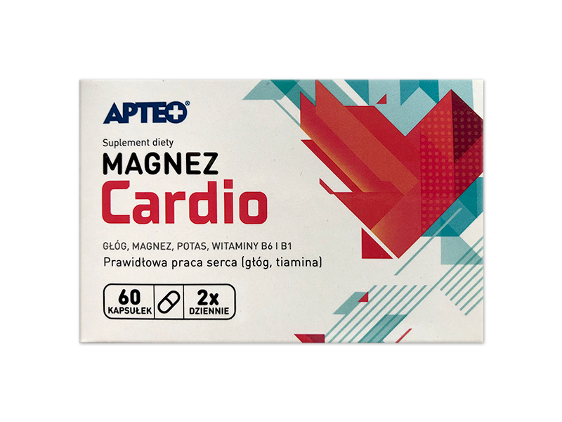 Magnez + wit. B6 Cardio Apteo, kapsułki, 60 kaps.