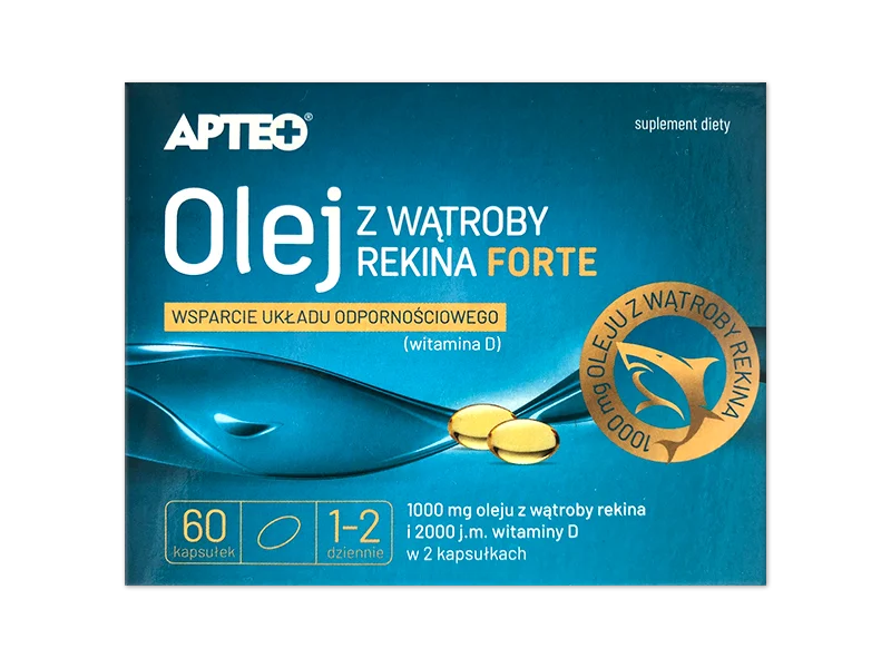Apteo olej z wątroby rekina Forte, kapsułki, 60 kaps.