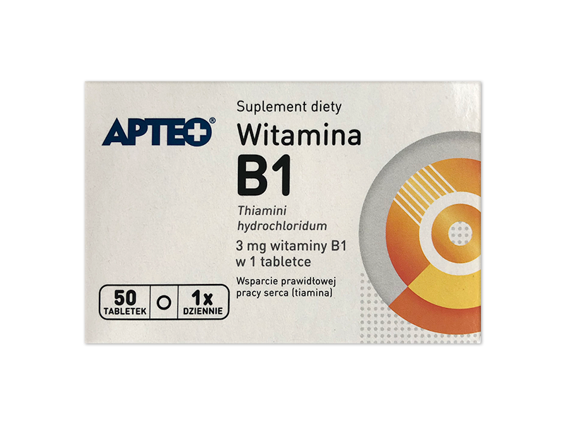 Witamina B1, tabletki, 3 mg, 50 tabl.