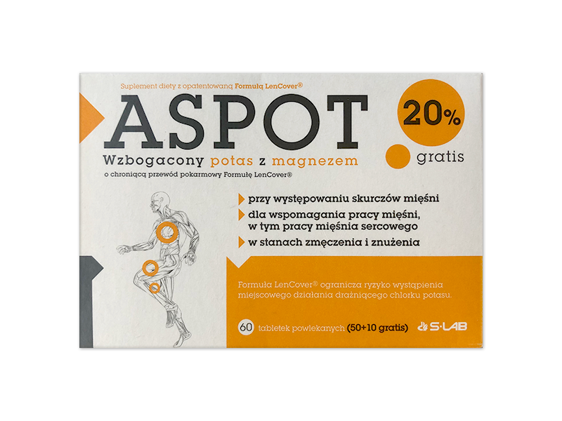 Aspot (potas z magnezem), tabletki, 50 + 10 tabl.