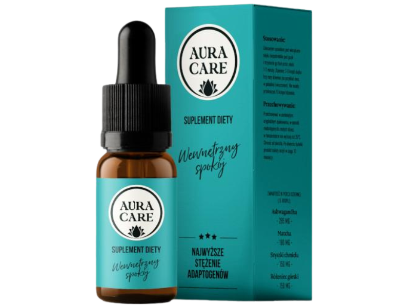 Aura Care wewnętrzny spokój adaptogeny, krople, 10 ml