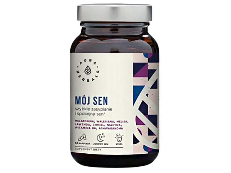 Aura Herbals Mój sen, szybkie zasypianie i spokojny sen, kapsułki, 60 kaps.