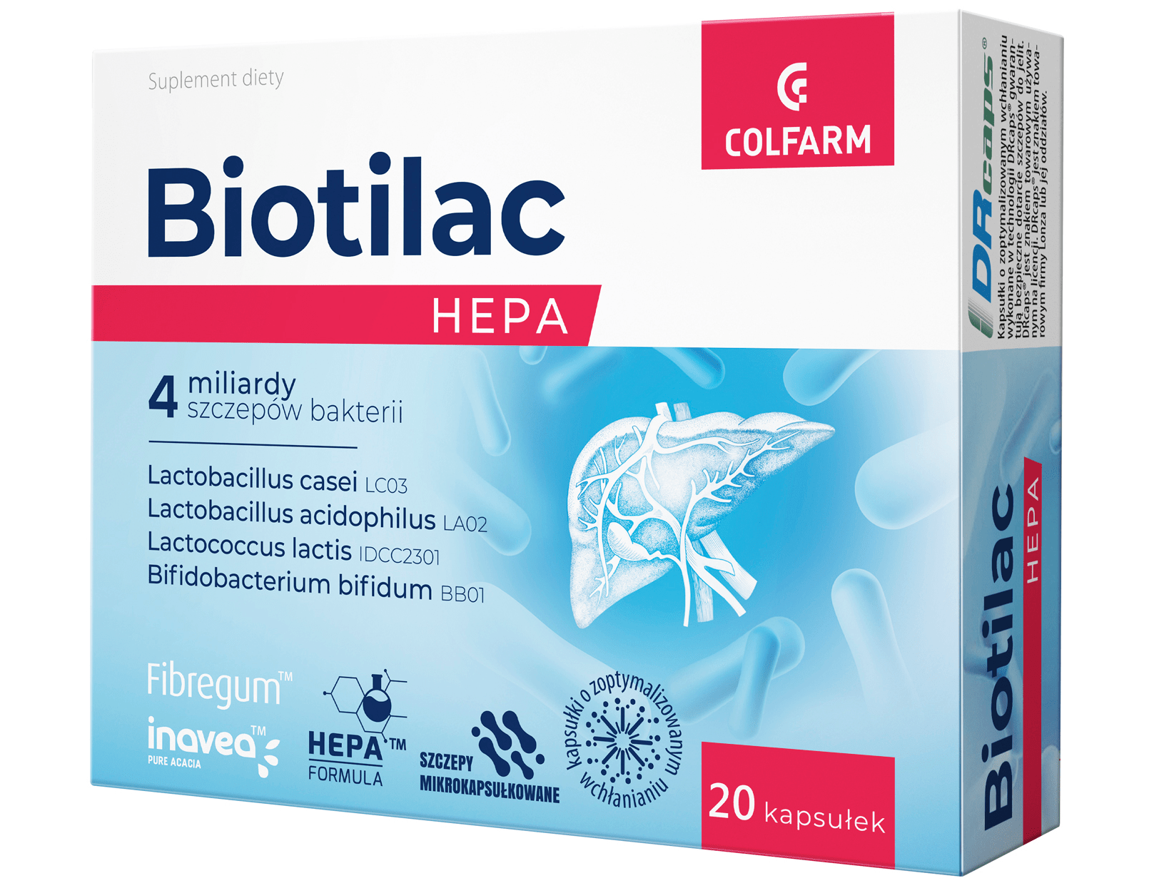 Colfarm Biotilac Hepa, kapsułki, 20 kaps.