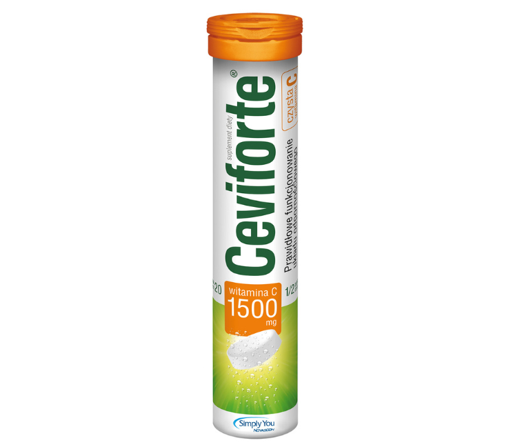 Novascon Ceviforte C1500, tabletki musujące, 1500 mg, 2 x 200 tabl.