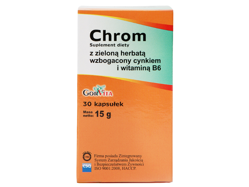 Chrom z zieloną herbatą, tabletki, 30 tabl.