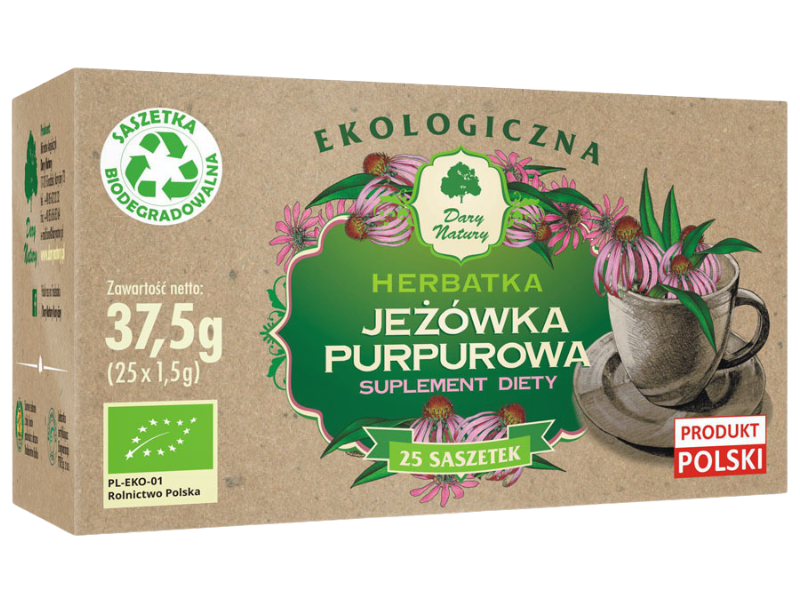 Dary Natury jeżówka purpurowa, zioła do zaparzania, 50 g