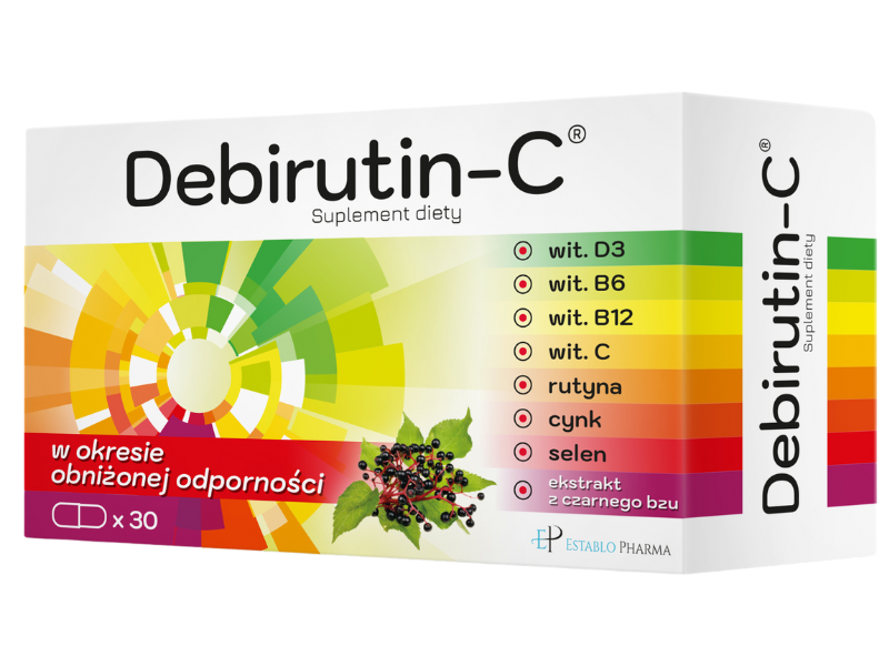 Debirutin-C, kapsułki, 100 mg + 25 mg, 120 tabl.