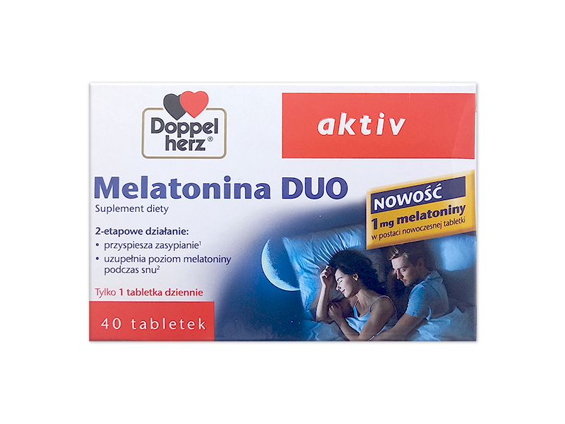 Doppelherz Activ Melatonina DUO, tabletki, 1 mg, 40 tabl.