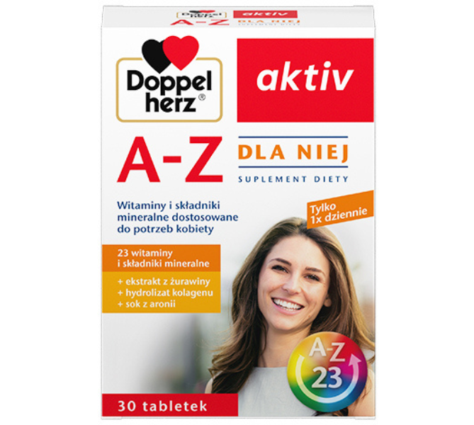Doppelherz Aktiv A-Z dla niej, tabletki, 30 tabl.