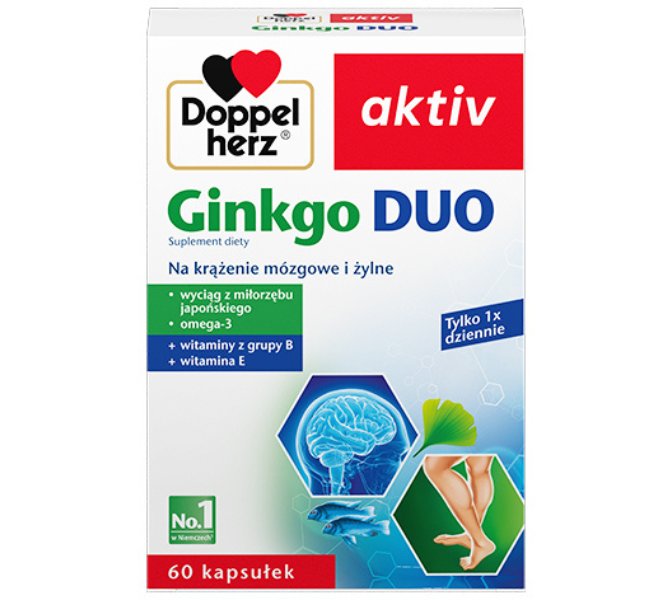 Doppelherz Aktiv Ginkgo Duo, kapsułki, 60 kaps.