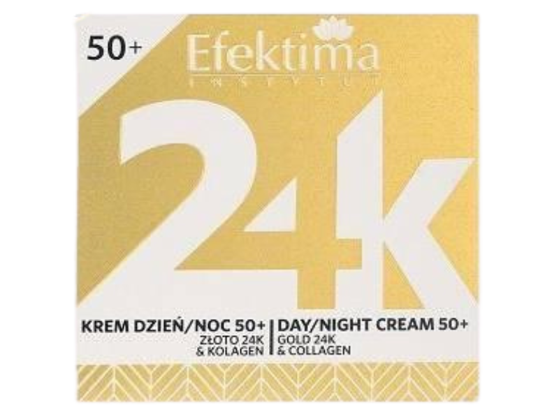 EFEKTIMA 24K Krem do twarzy dzień/noc 50+, 50 ml