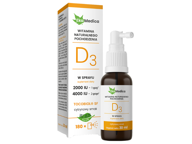 EkaMedica Witamina D3, spray, 50 µg, 30 ml