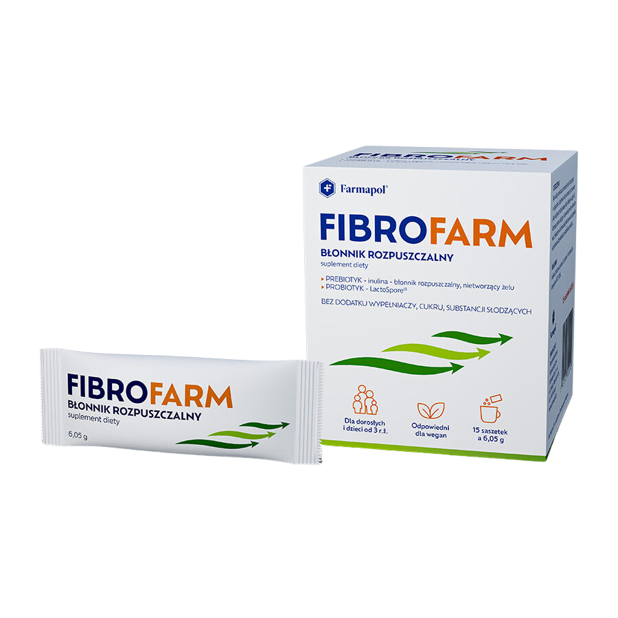 Fibrofarm błonnik rozpuszczalny, saszetki, 15 sasz.