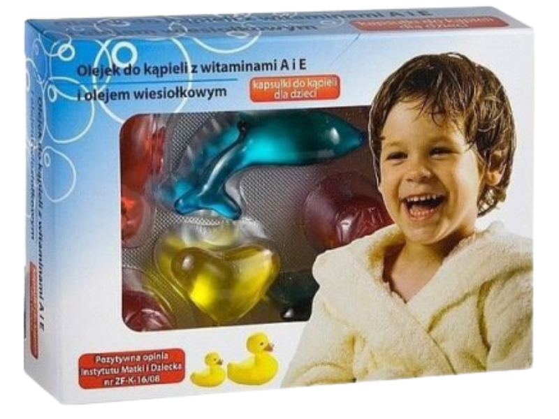 GAL Olejek do kąpieli dla dzieci z witaminą A i E oraz wiesiołkiem, kapsułki, 7 kaps.