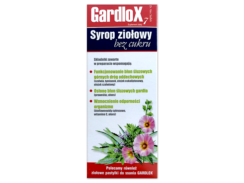 Gardlox, bez cukru, syrop, 120 ml