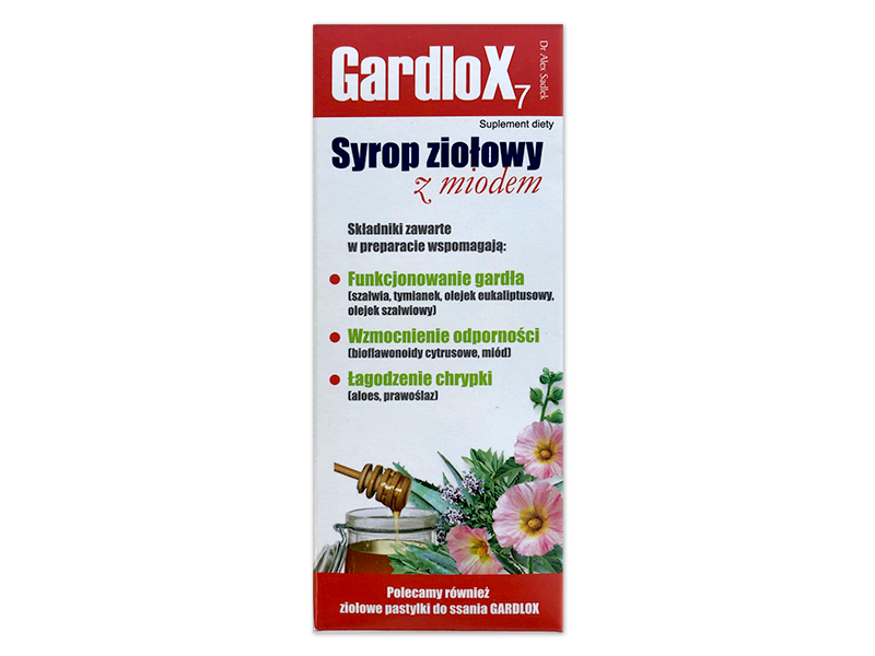 S-Lab Gardlox 7 syrop ziołowy z miodem i witaminą, 120 ml