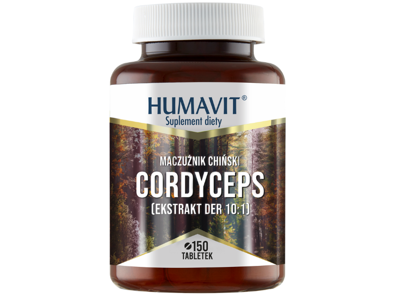 HUMAVIT Cordyceps + drożdże piwowarskie, tabletki, 150 tabl.